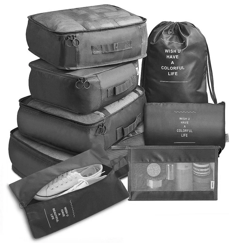 8pcs Set Travel Organizer Storage Bags