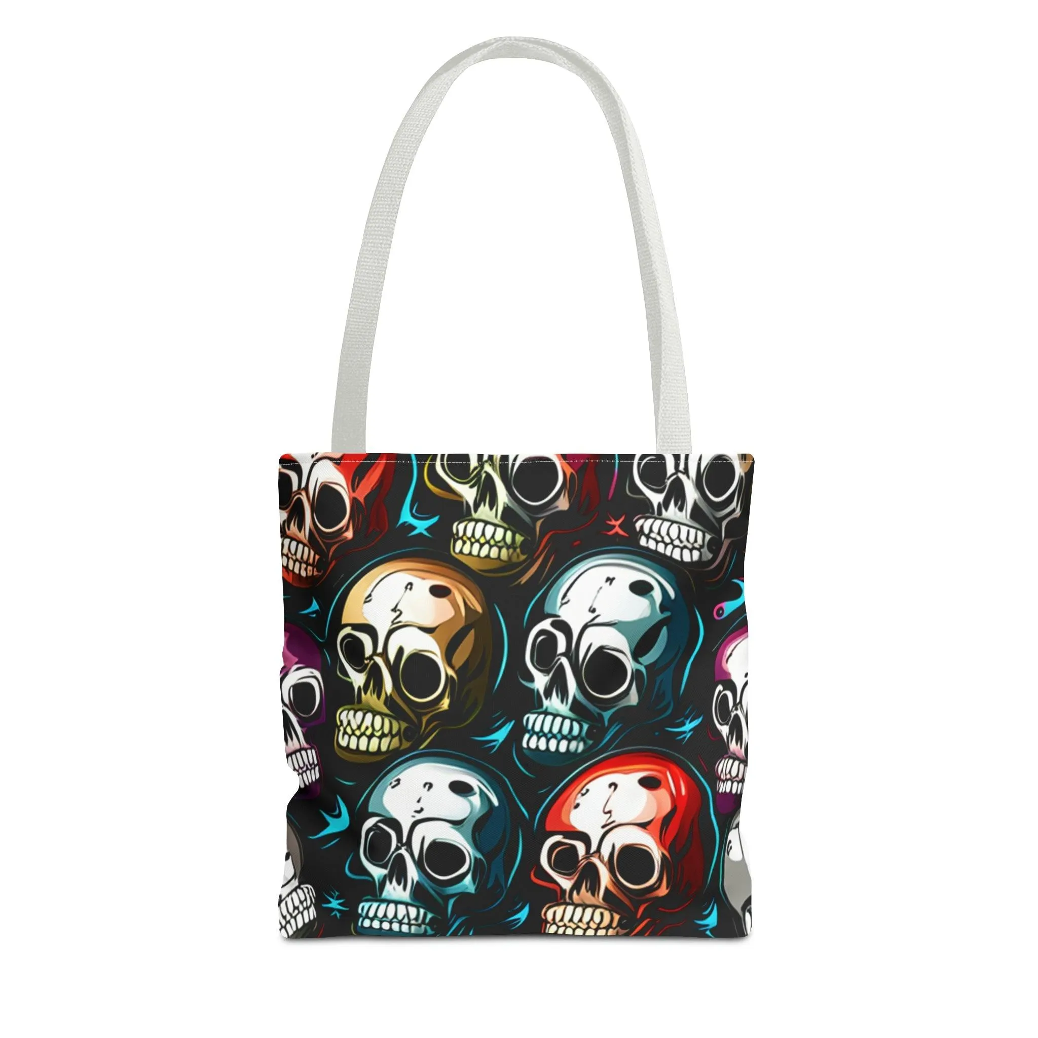 Death Metal Skulls Tote Bag (AOP)