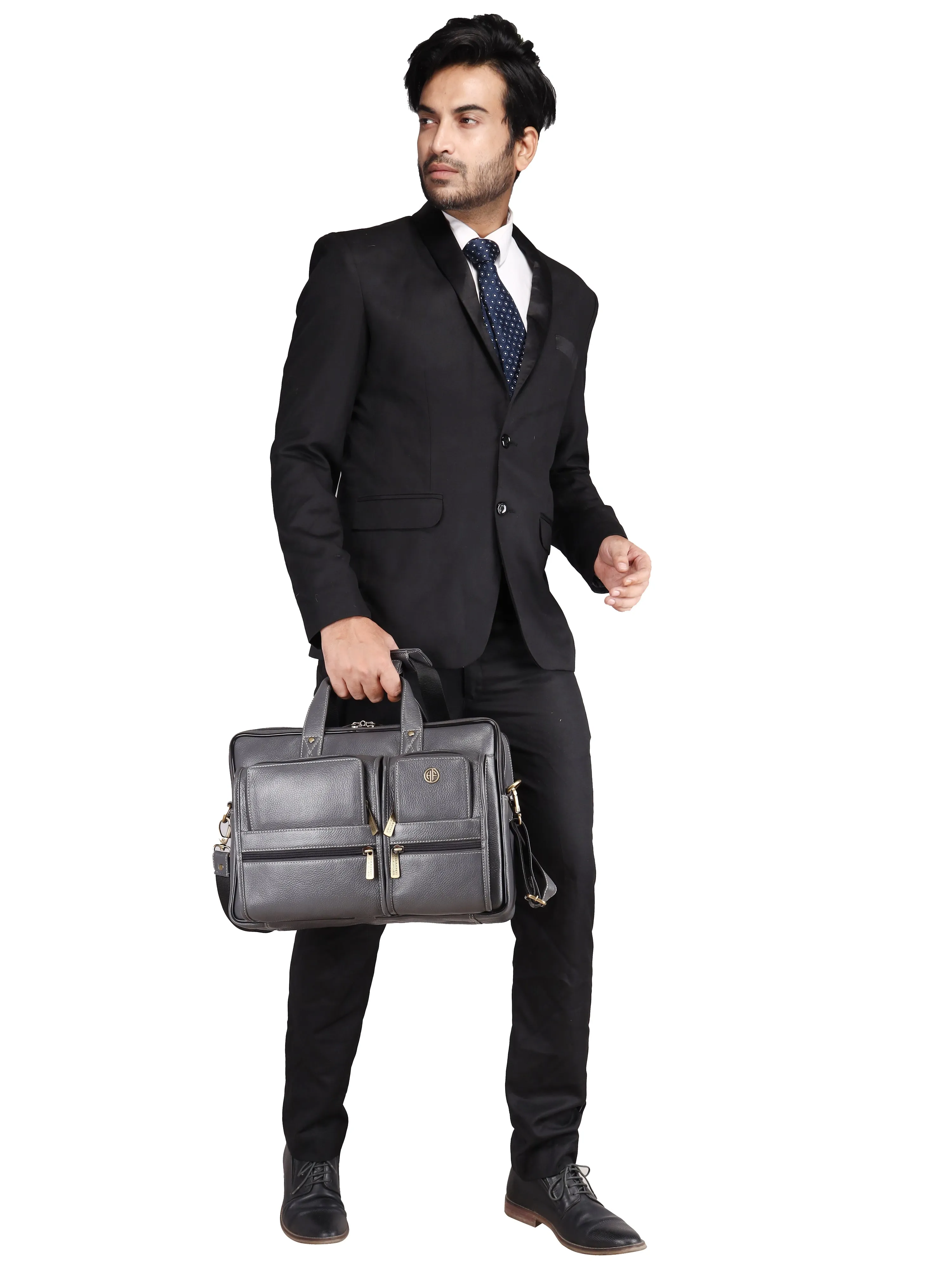 Genuine Leather Office Bag for Men - Fits Up to 16 Inch Laptop/MacBook