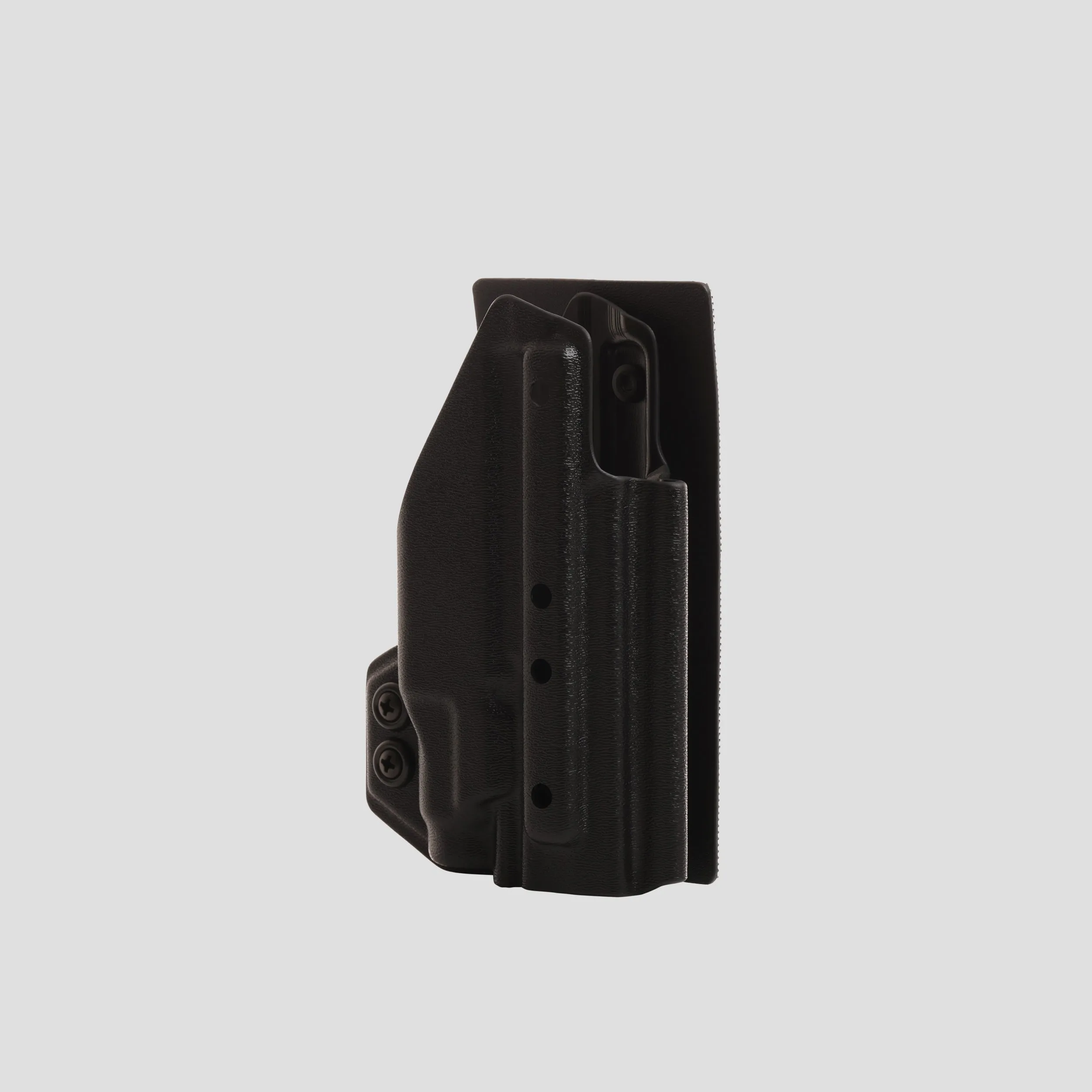 KYDEX HOLSTER WITH VELCRO® HOOK ATTACHMENT PANEL (LIGHT BEARING) BLACK