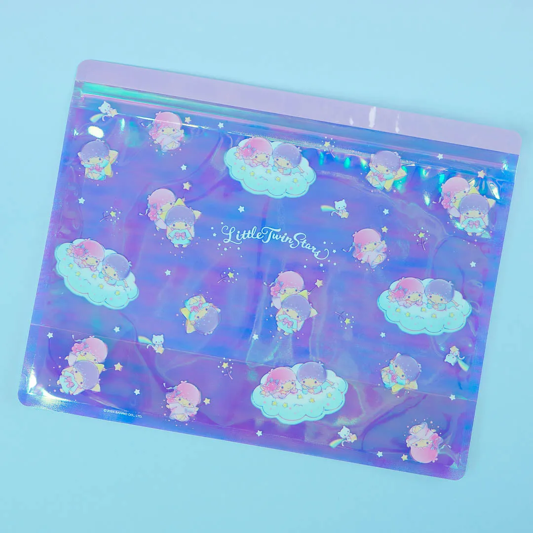 Little Twin Stars Aurora Holographic Zip Bag Set - 5 Pcs