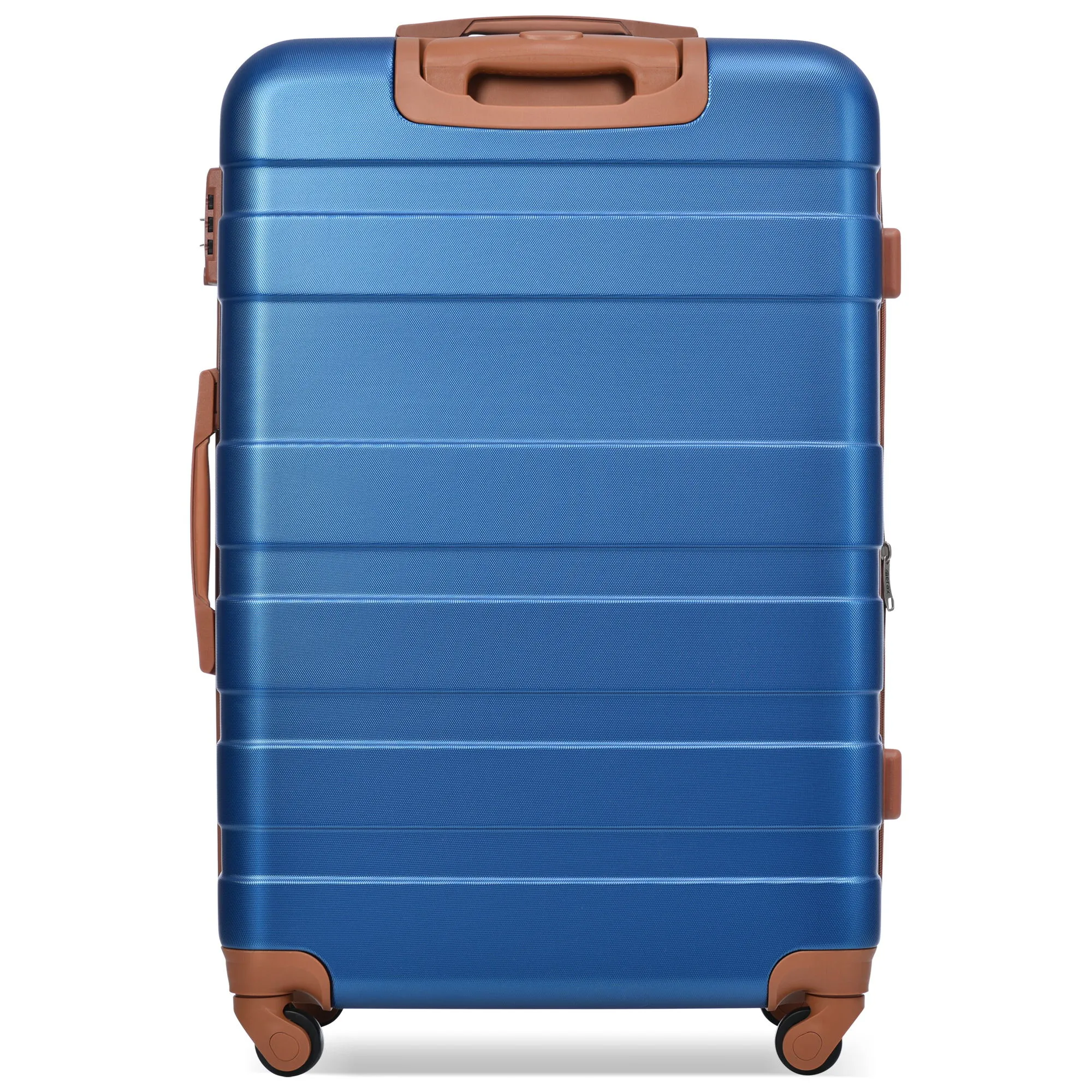Luggage Sets New Model Expandable Abs Hardshell 3 Pieces Clearance Luggage Hardside Lightweight Durable Suitcase Sets Spinner Wheels Suitcase With Tsa Lock 20''24''28'' (Navy And Brown)