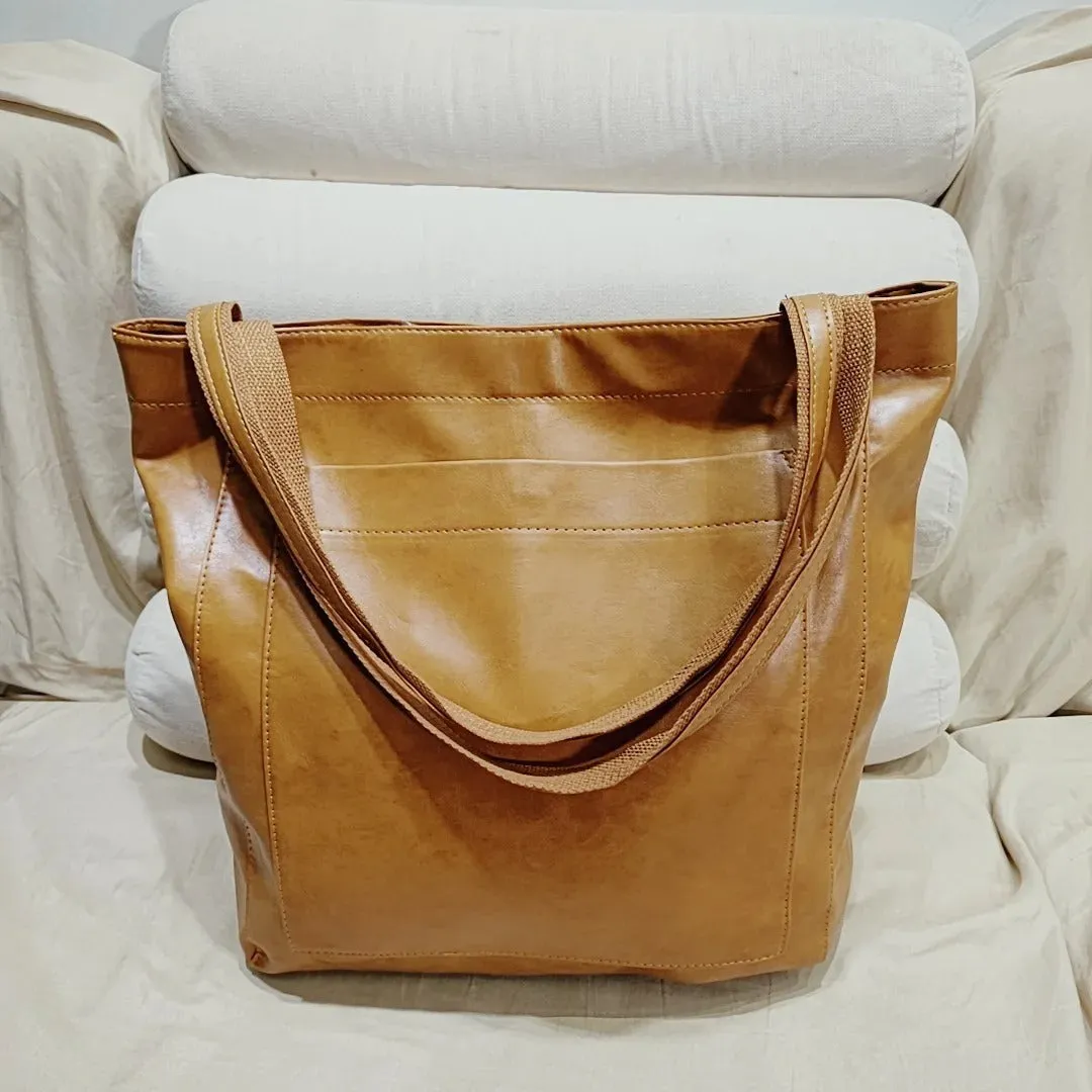 Luxe Dames Handtas – Modieuze Zachte Leren Schoudertas | Ruime & Stijlvolle Tote Bag