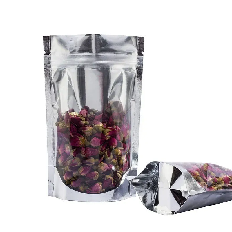 Metalized Zip Lock Pouch Resealable Stand-up Bags 9x15 3cm 100g 10pack