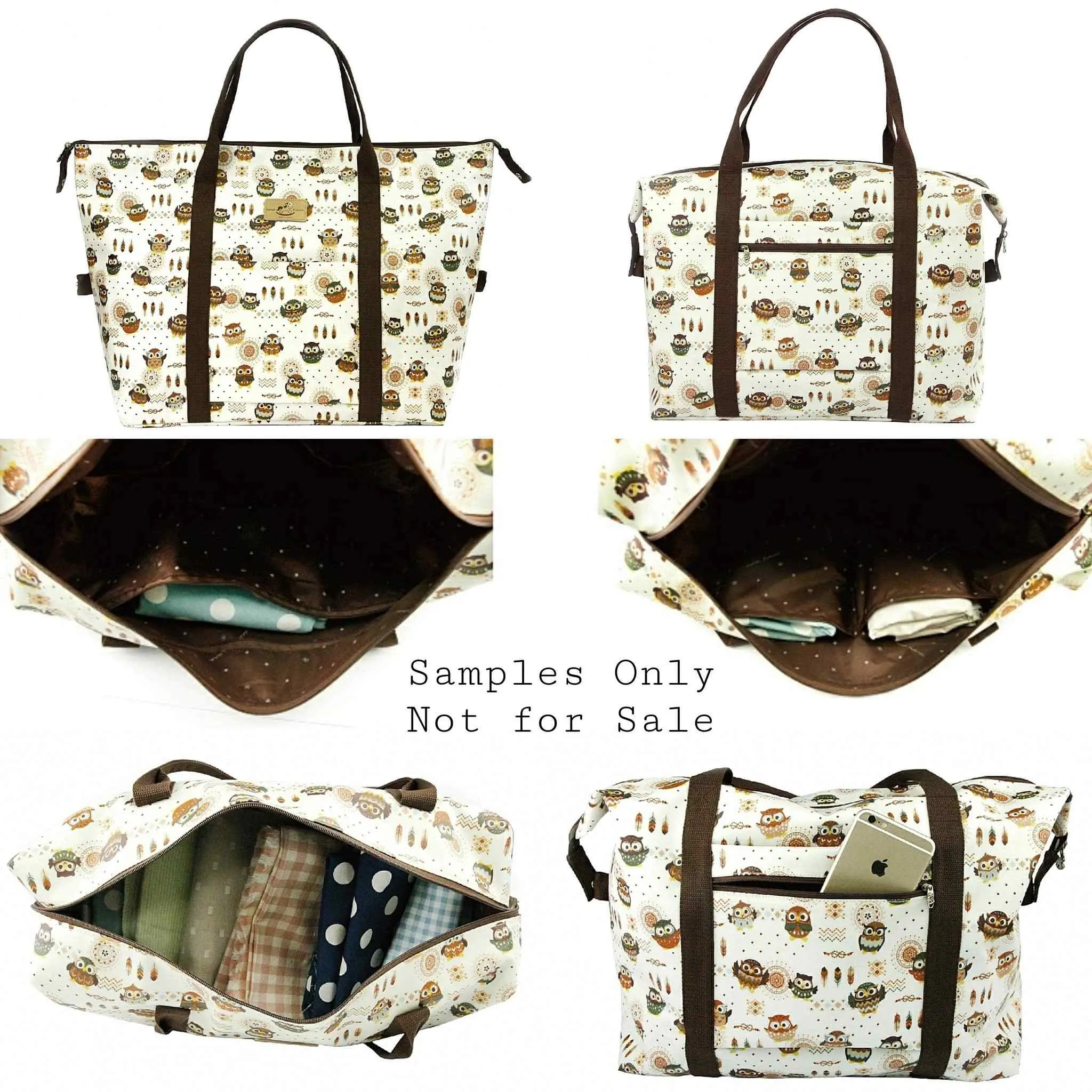 Purple Cozy Cats Extra Large Travel Tote