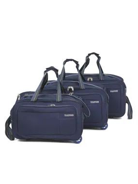 Teakwood Rolling Set of Duffel Bag (Blue)