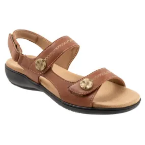 Trotters Women's Romi Stitch Velcro Sandal Luggage